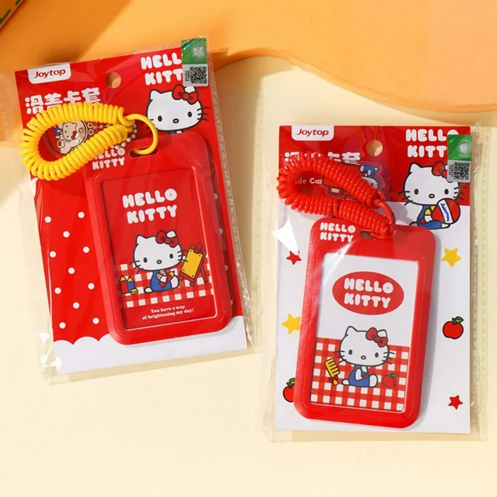 Genuine Sanrio Hello Kitty ID Card Holder Neck Strap Door Badge Holder Lanyards Keychain Work Credential Case Girls Gifts — image 1