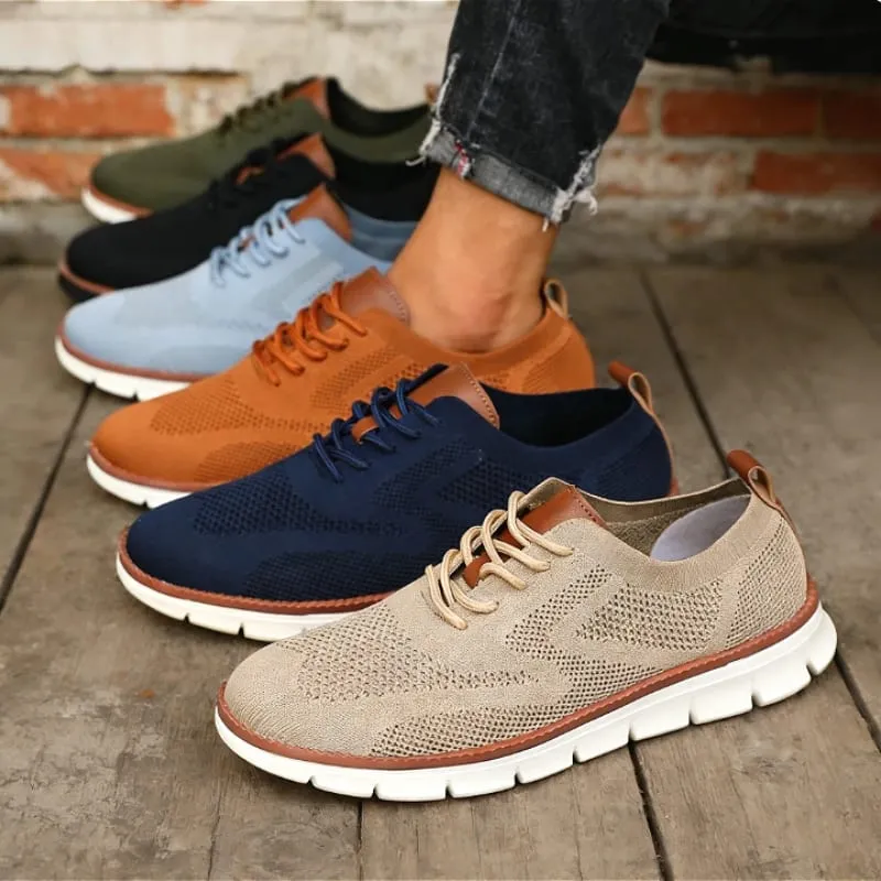 Outdoor Men Causal Sneakers Lightweight Breathable Mesh Soft Sold Walking Shoes Comfortable Shock-absorbing Trendy Shoes for Men — image 5