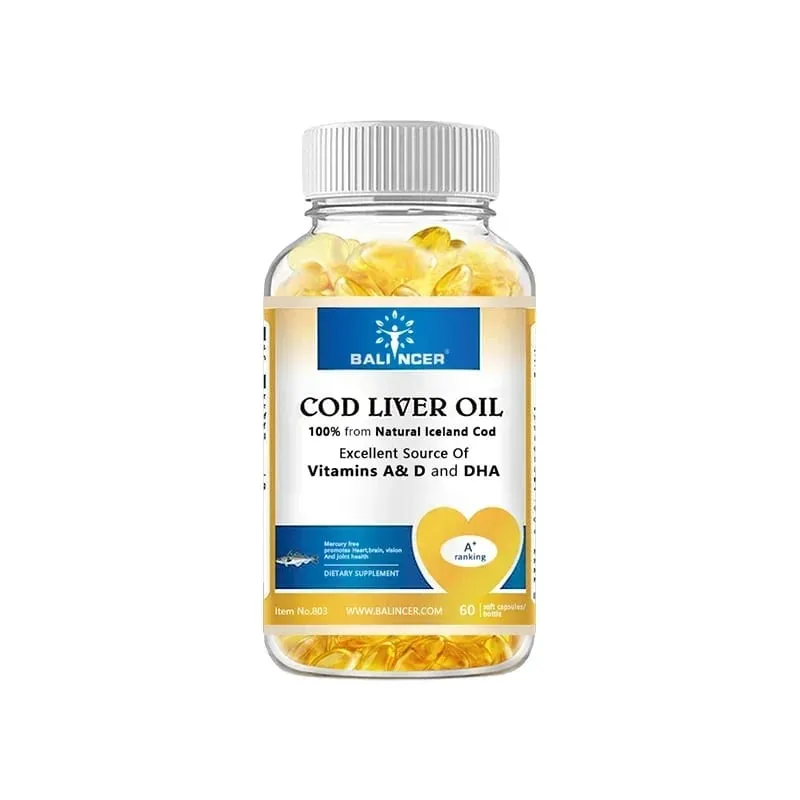 Přírodní tobolky s olejem z tresčích jater - bohaté na omega-3 EPA DHA vitamín A D - podporuje imunitní systém srdce, mozek, klouby a zdraví očí — image 9