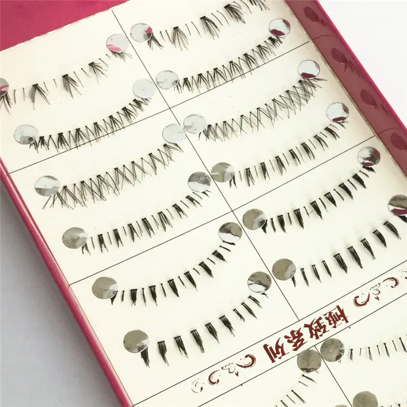10 Pairs Fake Soft Lower Eyelashes Handmade Bottom Eye Lashes Lower False Eyelashes Clear Band Bottom Lashes