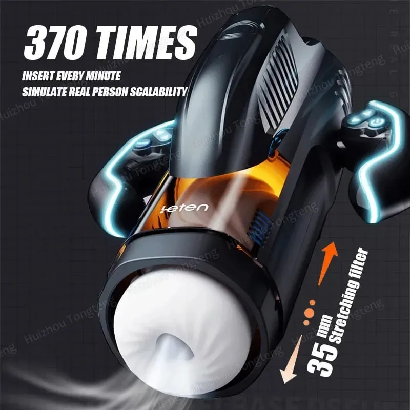 Leten Male Masturbator Automatic Cup with Sucking Thrusting Modes Heating Blowiob Hand Free Sex Machine Adult Sex Toy for Men — image 3