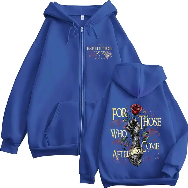 Game Clair Obscur Expedition 33 for Those Who Come After Zipper Hoodies Men's Clothing Fashion Zip Up Sweatshirts Jacket Coats