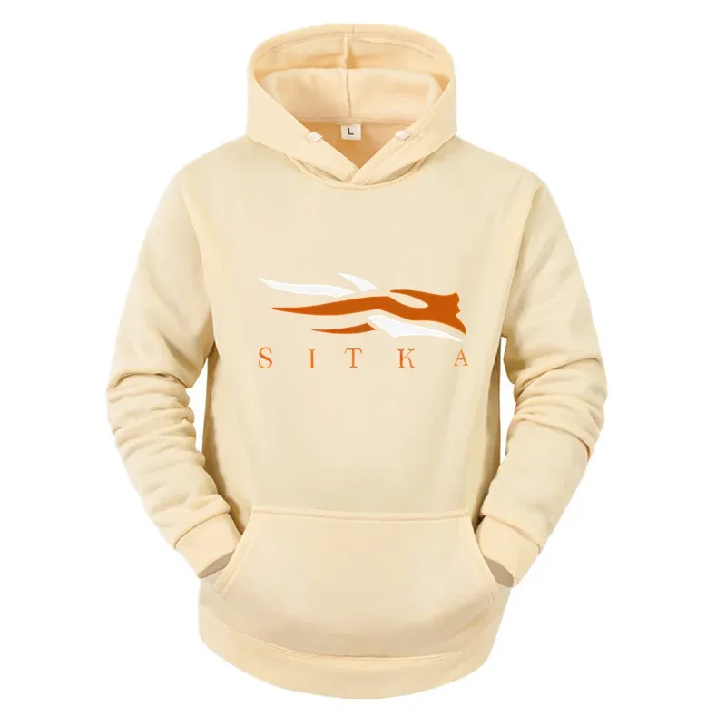 2026 Bagong SITKA Letter Printed Fashion Men's Street Harajuku Y2K Autumn/Winter Hoodie Hip Hop Warm Sports and Leisure Clothing — image 8