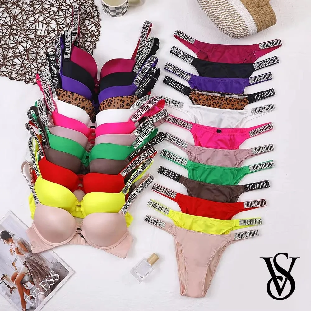Victoria's Secret Sexy Lingerie Bra and Panty Set Push Up Classic Women's Lingerie Set Sexy Breathable Soft Versatile Shapewear — image 1