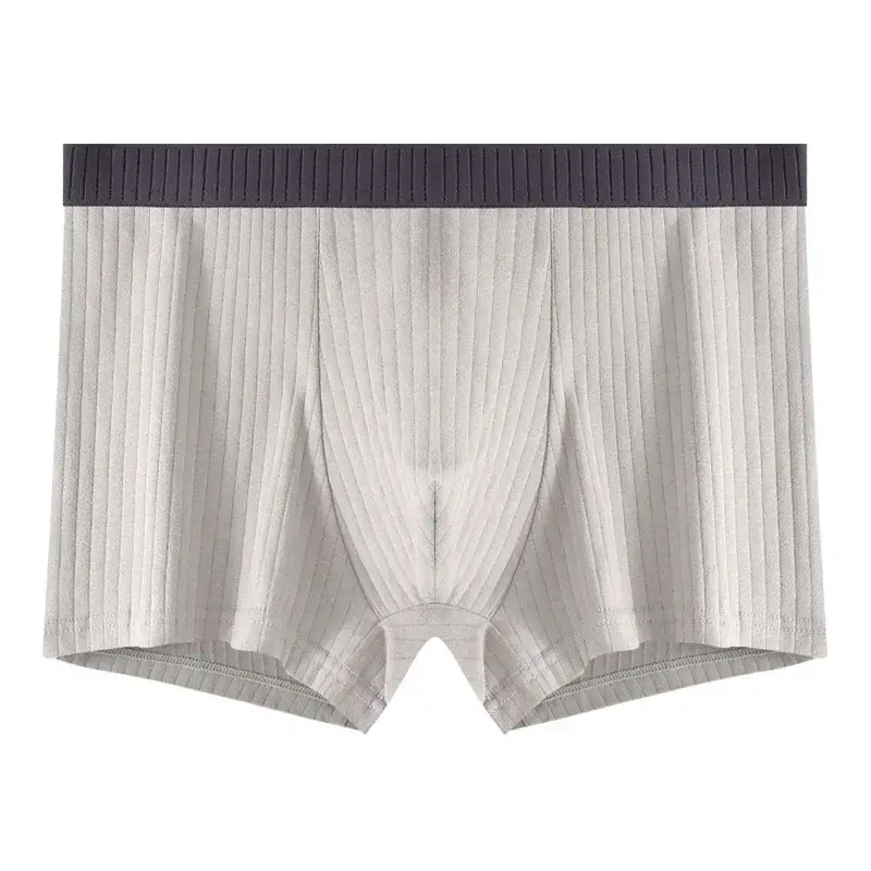 7 pçs/lote roupa interior de algodão masculino boxer shorts puro algodão respirável meados de cintura alta elasticidade sexy macio shorts masculinos L-4XL — image 20