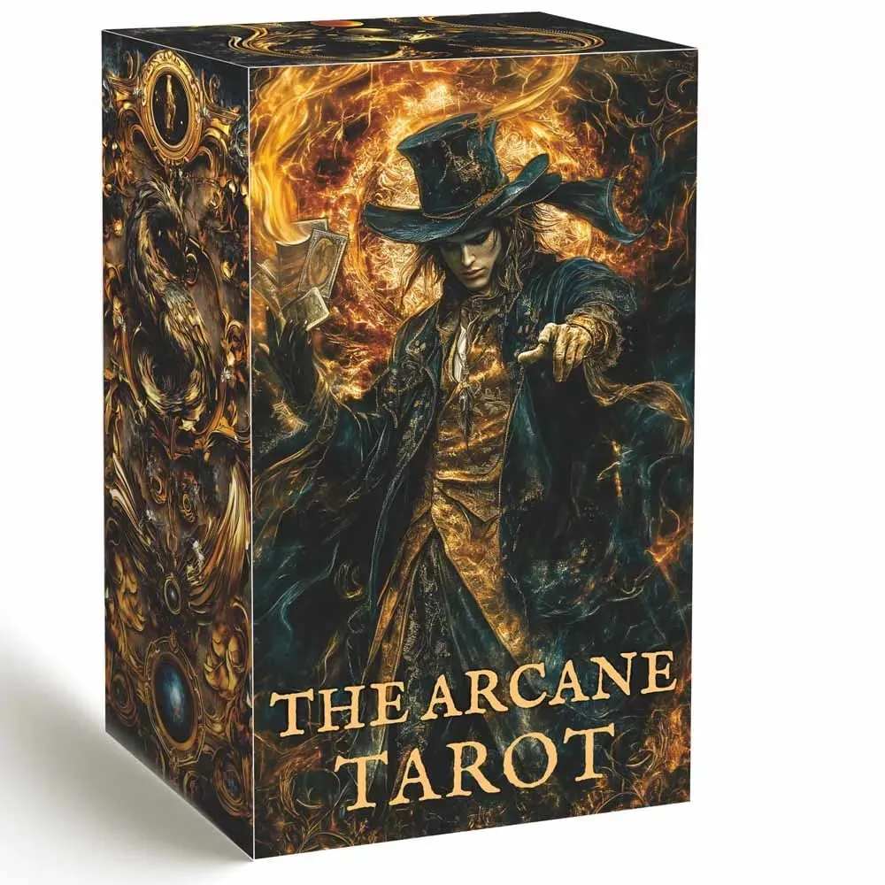78Pcs Magic Arcana Tarot Deck 13x8cm Traditional Play Unlock Inner Fire Includes Paper Instructions Card Game Set