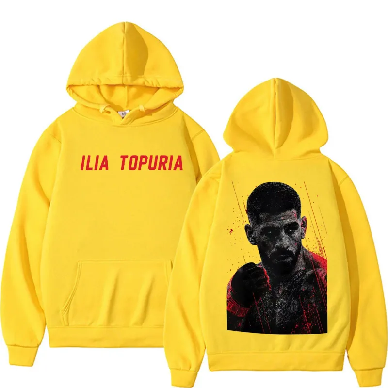 Ilia Topuria El Matador Vintage Graphic Hoodies Damit ng Lalaki Karahasan Aesthetic Sweatshirt Mga Kaswal na balahibo na Pullovers Streetwear — image 12
