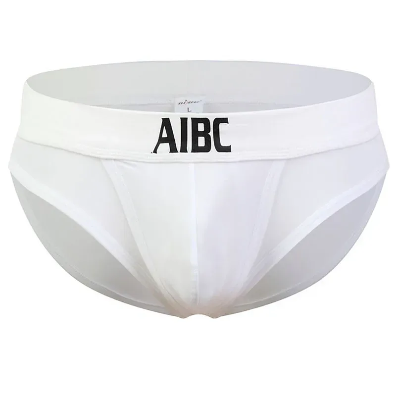 Ice Silk Underwear For Men Big Pouch Open Front Briefs Low Rise Underpants Gun Separation Breathable — image 12