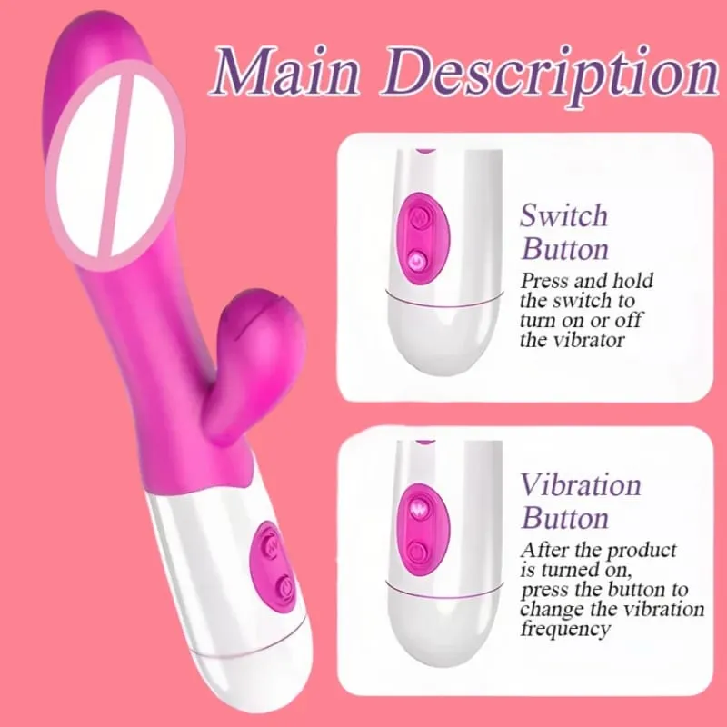 Silicone G-Spot Rabbit Vibrator Dual Vibration Clitoral Massager 10 Speeds Rechargeable Waterproof Pleasure Sex Toy for Women — image 5