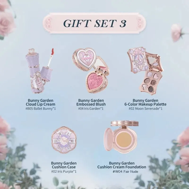 花はバニーガーデンコレクションギフトセットメイクアップリップクリームブラッシュクッションクリームファンデーションメイクアップキットフルプロフェッショナル — image 5