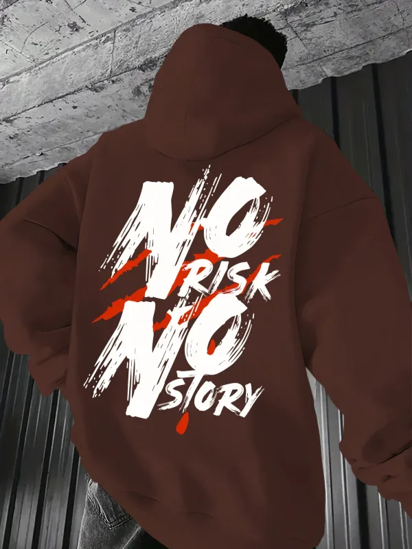 Men's and women's casual NO NO printed hooded kangaroo pocket hoodie perfect choice for autumn and winter seasons — image 4