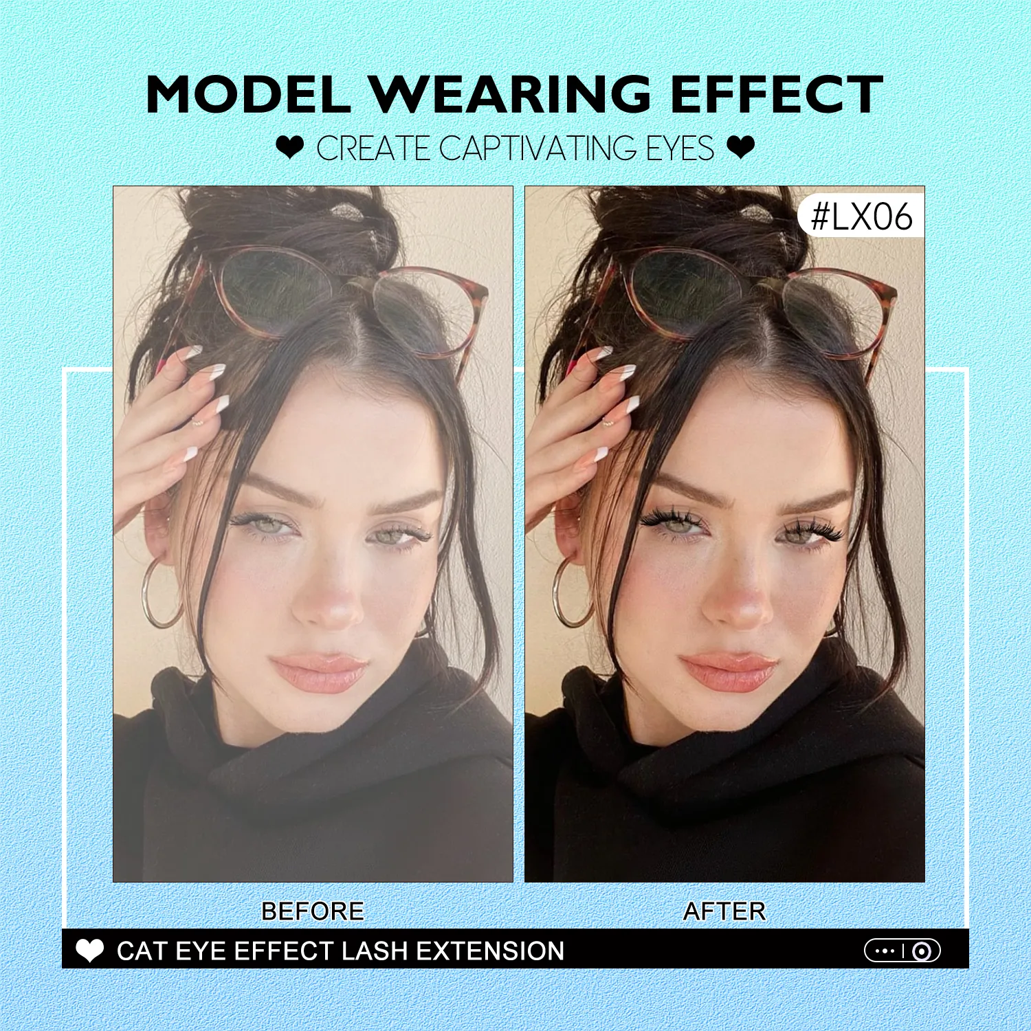 3pairs Manga Lashes Natural Cat Eye Eyelashes Clear Band False Eyelashes Natural Look Fake Lashes Strips Makeup — image 6