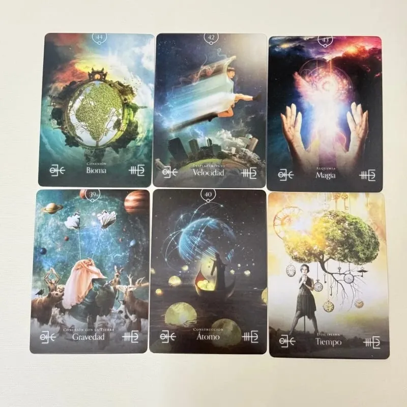 ORÁCULO DE LOS ELEMENTOS Oracle Cards 44PCs Spanish Version Fate Divination Board Game Card Games — image 2