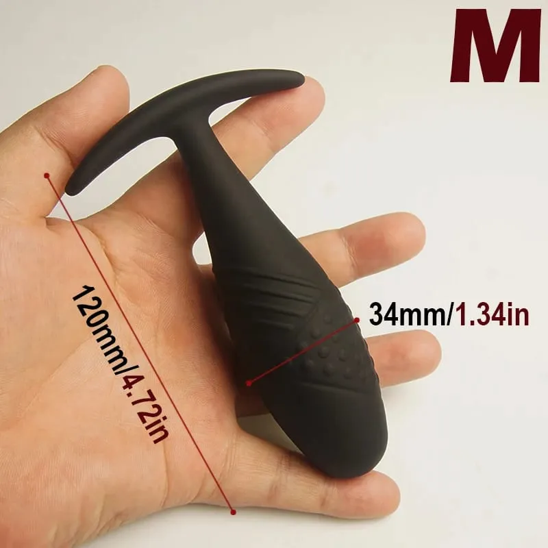 Silikon Anus Butt Plugs med avsmalnande bas för komfort Texturerade analsexleksaker Trainer Training Analplug Buttplug Butplug — image 8