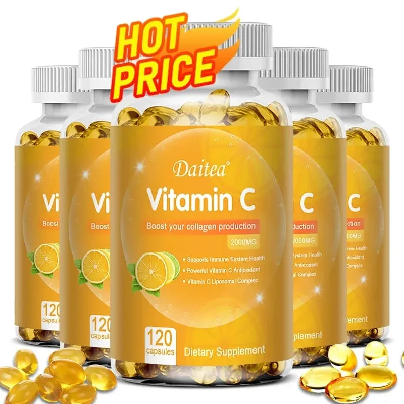 Vitamin C 2000 Mg Promotes Collagen Production Vitamin C Liposomal Dietary Supplement Non-GMO and Gluten-Free Vegetarian — image 5