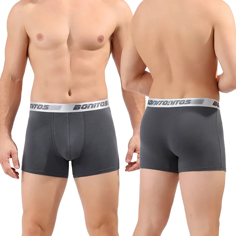 5st Herrkalsonger Boxershorts i bomull Klassiska herrtrosor BONITOS Bokstav Elastiskt midjeband Boxershorts för män — image 4