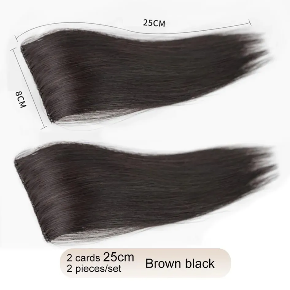 Synthetic 2 pieces/set of wig pads hair extensions opening and top replacement pieces replacement artifact