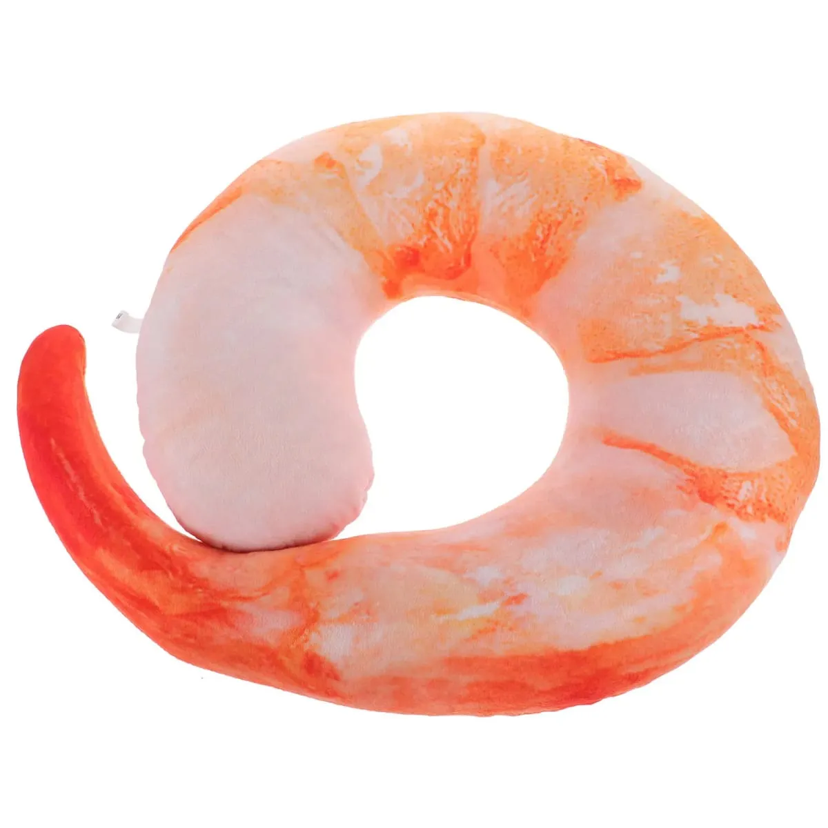 Cute Cartoon Shrimp Shape Neck Pillow for Travel Airplane Car Office Nap Relief Support Portable U-Shaped Cervical Cushion — image 4