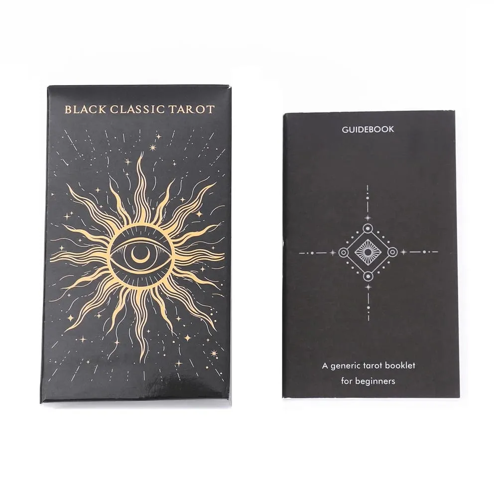 2026 Black Classic Tarot Cards Deck 78pcs Fortune-Telling Game Set with Guidebook for Family Gatherings and Board Games — image 5