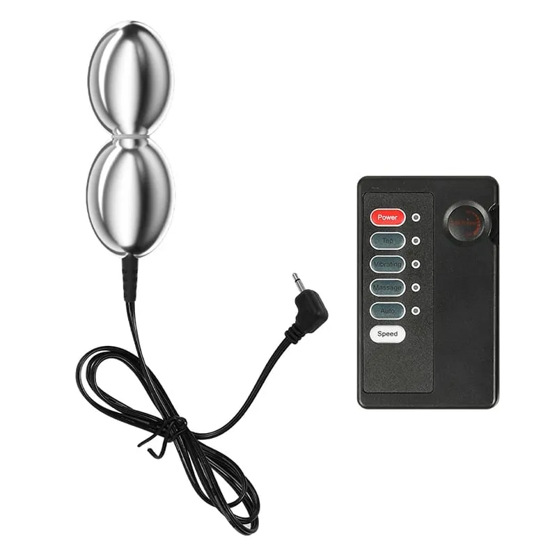 SM Electric Shock Double Balls Anal Butt Plug Prostate Massager E-stim Sex Toys For Men Gay Women Vagina Stimulation Ass Dilator — image 7