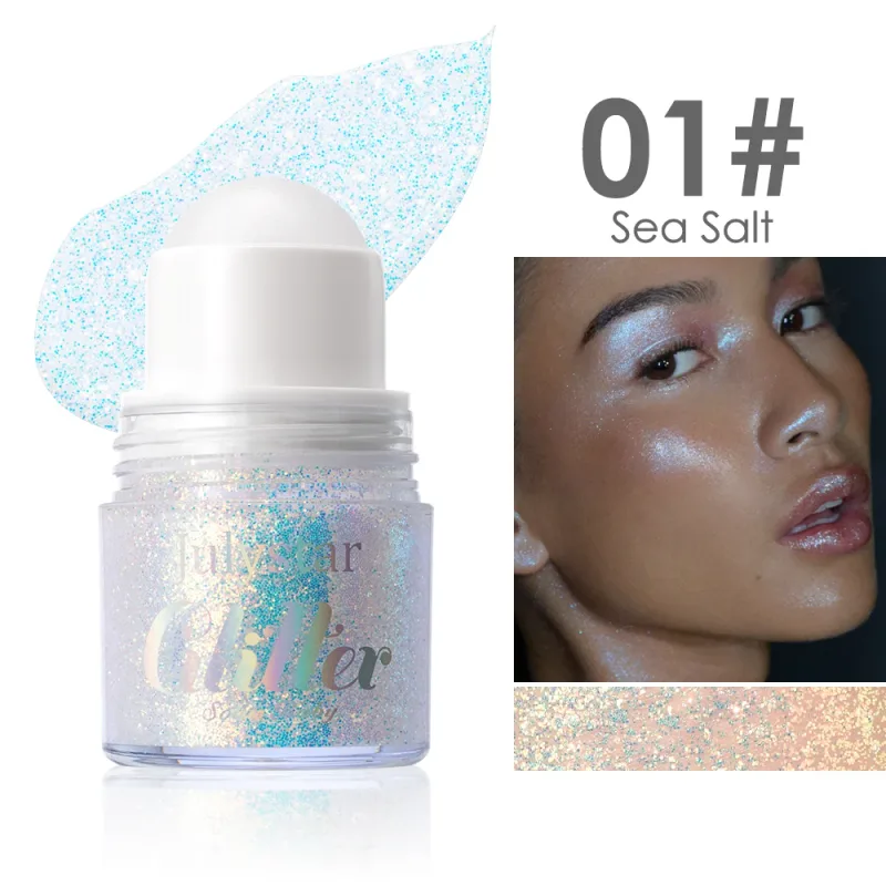 Rolando lantejoulas glitter gel rosto pintura corporal brilhante líquido verde branco pérola brilho sombra de olho iluminar palco maquiagem decoração — image 8