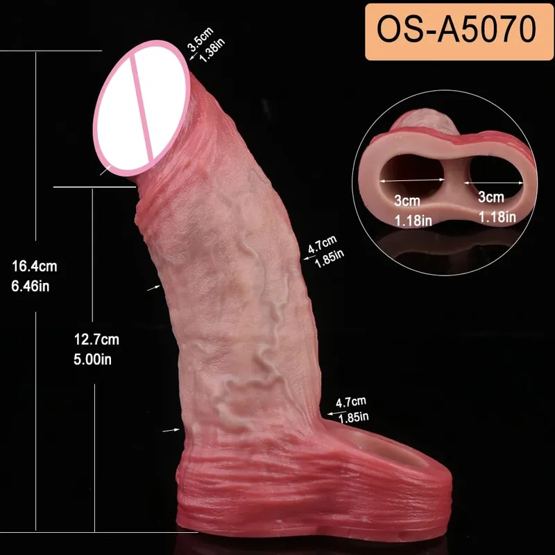 Close Head Realistic Penis Sleeve Szexjátékok férfiaknak Késleltetett magömlés Púshosszabbító Pároknak Sex Pleasure Sexshop — image 24