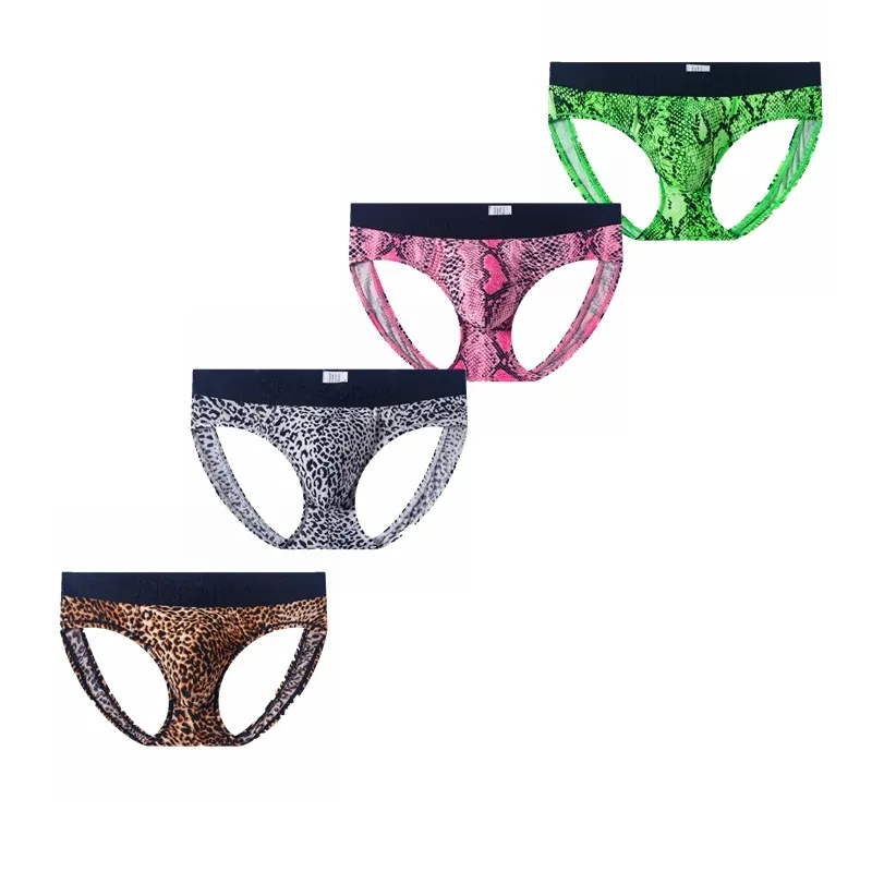 Cuecas jockstrap com estampa de leopardo, cuecas sexy masculinas, roupa íntima, deslizamento, calzoncillos hombre, kinckers, cuecas gays — image 14