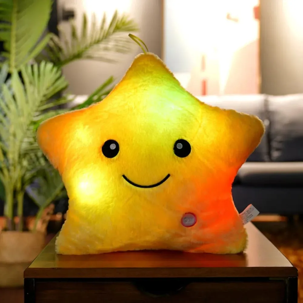 Jouet en peluche étoile électronique LED, jouets doux pour bébé et enfant, poupée étoile LED, décoration de la maison, oreiller étoile douce
