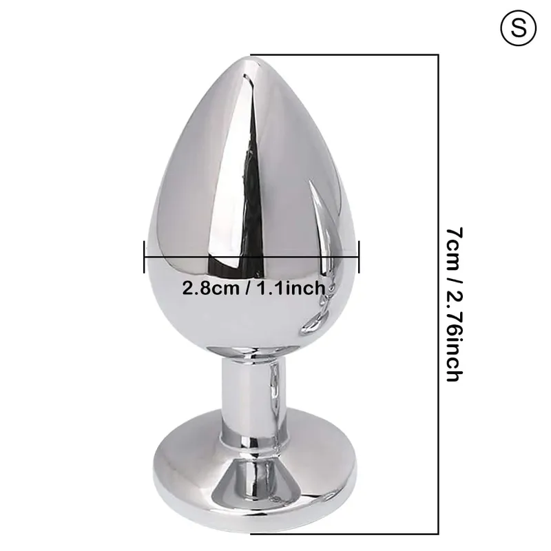 Metal Anal plug butt plug Sex Toys Butt Toys For Women Men Couples Adult Game Masturbator Anal Diamond 5 Size SM Adult Sex Toy — image 9