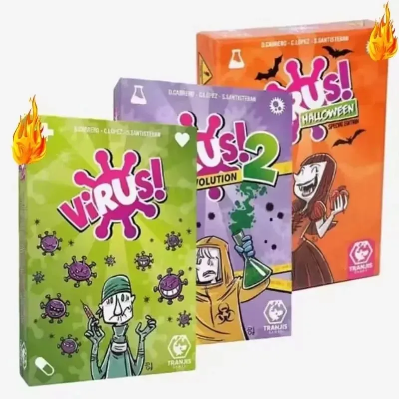 2026 Family Strategy Card Game Set Virus Series 1&2 & Halloween Adult Party Board Game Youth Group Interactive Entertainment — image 1