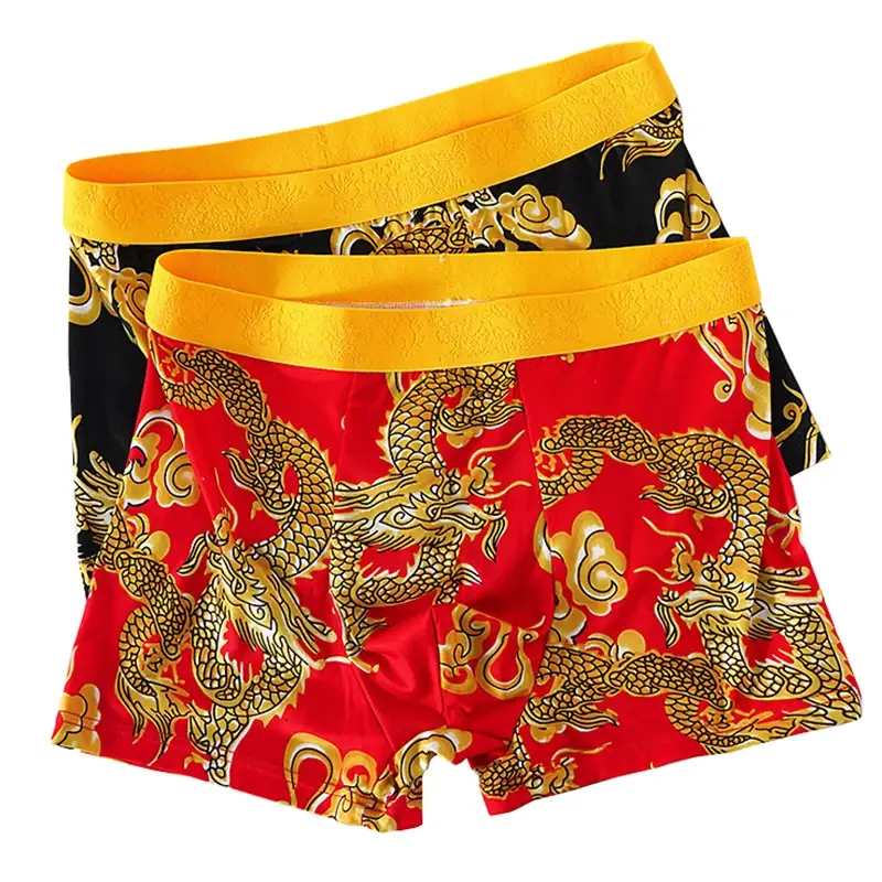 4st/set Herrunderkläder 3D-mönster Sexiga kalsonger U-formad konvex påse Mode Pojktrosor Ny stil Boxershorts Herr — image 11