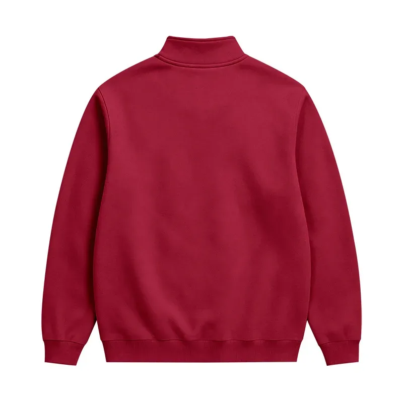 Mga Lalaki 2026 Autumn Winter Hot Item Fleece Lined Stand Collar Loose Vintage Sweatshirt Casual Commuter Fashion Lalaki Pang-araw-araw na Panlabas na Kasuotan — image 7