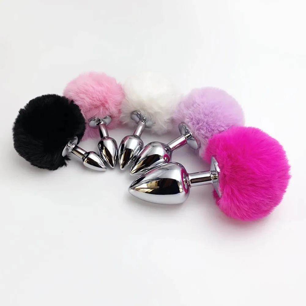 5 Colors 5 Sizes Stainless Steel Rabbit Tail Butt Anal Plug Sex Toy Adult Women Male Sexy Couple Toys Adults Fun Gay Dildo Gifts — image 5