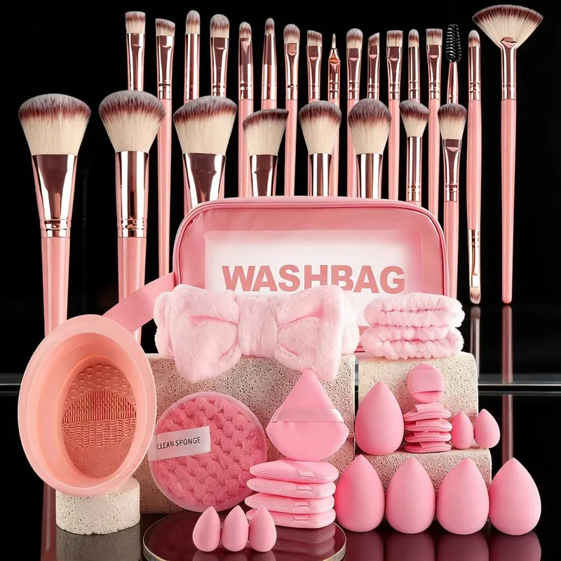 13/53pcs Professional Cosmetic Brush Set for Combination Skin with Soft Brushes Perfect for Beginners and Makeup Artists — image 11