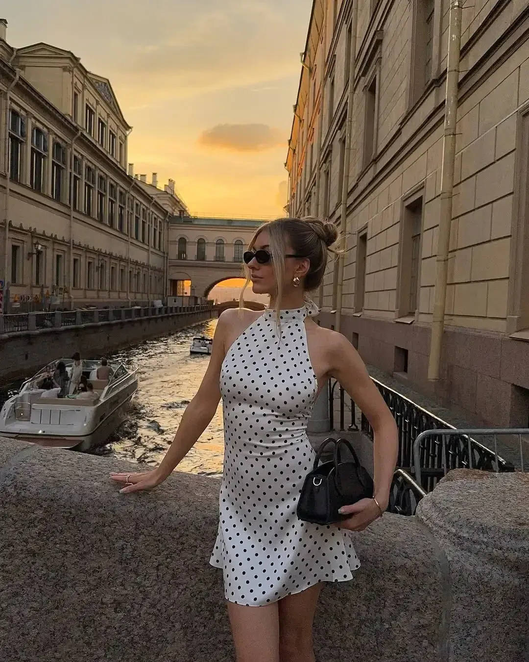 Chic sem costas polka dot halter vestido feminino sem mangas fora do ombro rendas até mini vestidos 2026 verão senhora festa de férias robe — image 3