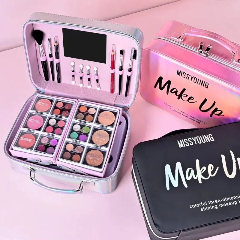 Popular 36 pçs conjunto de beleza maquiagem delineador blush batom facial kit de maquiagem diária feminino feriado presente de aniversário conjunto — image 3