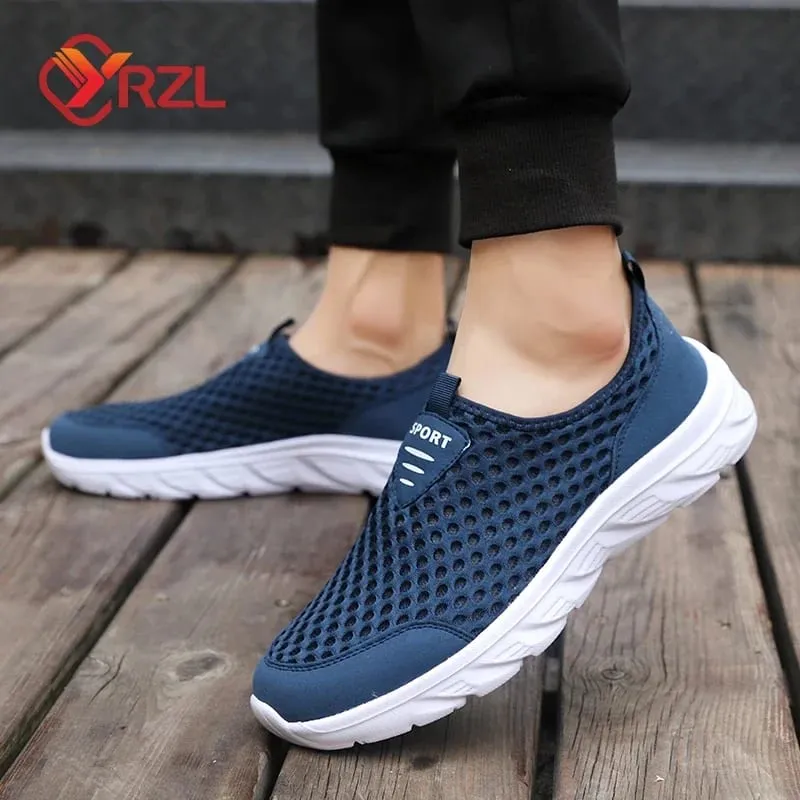 Breathable Mesh Shoes Men Slip on Male Casual Sneakers Anti-slip Mens Non Slip Flats Outdoor Walking Shoes for Man — image 6