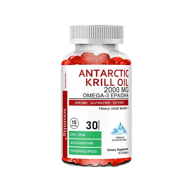 Antarktisz Krill olaj kapszula 2000 mg Omega-3 EPA és DHA asztaxantin-kiegészítővel, a Red Krill Maximum Strength termékéből — image 8