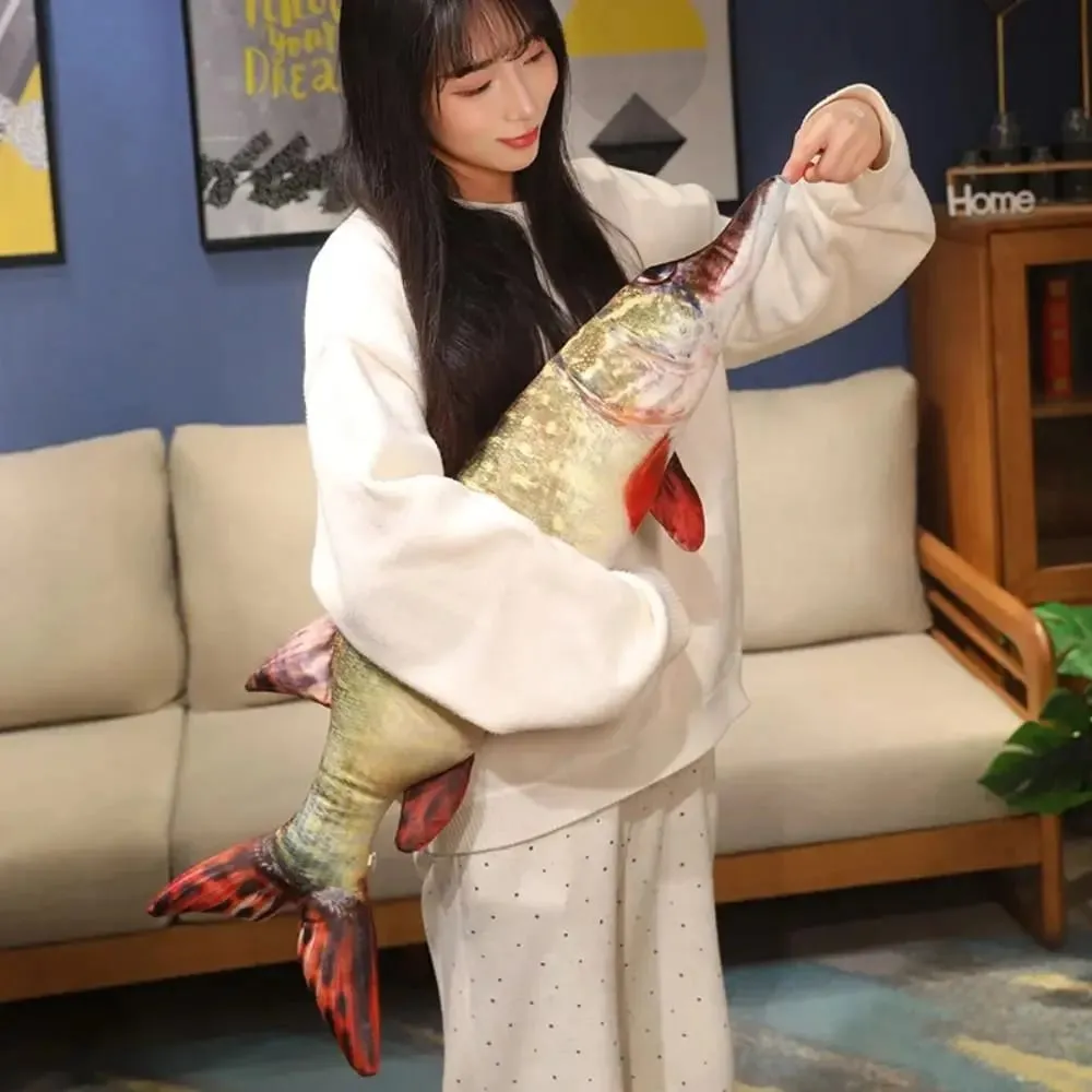 Perch Simulation Fish Plush Pillow Grouper Stuffed Cartoon Fish Plush Toy Lovely PP Cotton Fish Anime Pillow Dolls — image 6