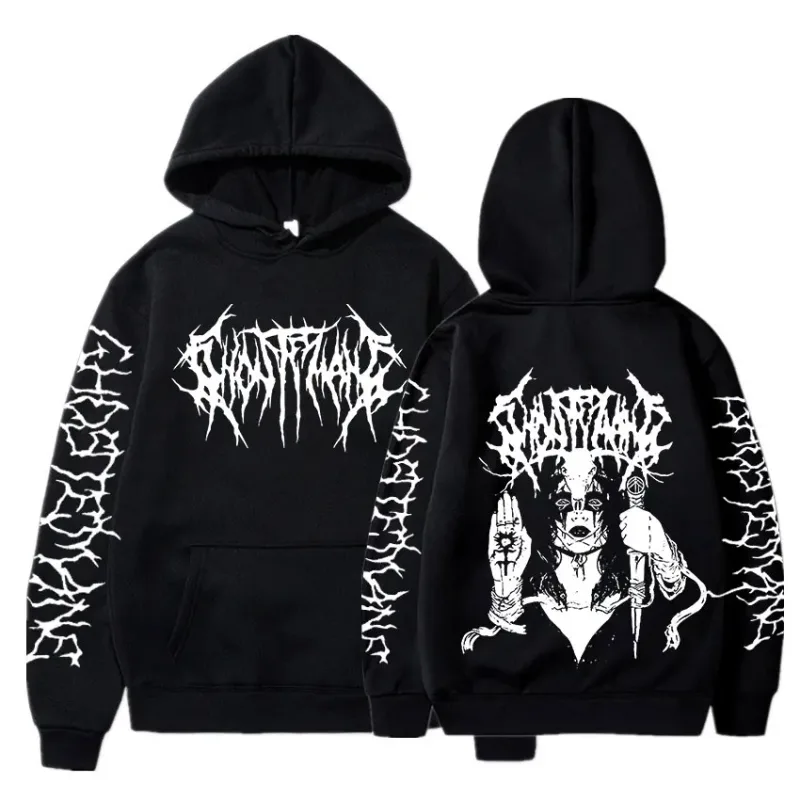 Ghostemane Double Sided Print Hoodie Men's Fashion Hip Hop Metal Rock Hoodies Gothic Oversized Sweatshirt Tracksuit Streetwear — image 9