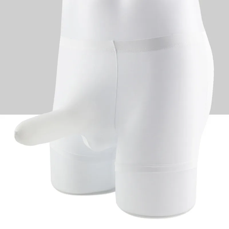 Sexy roupa interior masculina elefante nariz bainha briefs de seda gelo respirável pele-amigável cuecas tentação roupa interior erótica