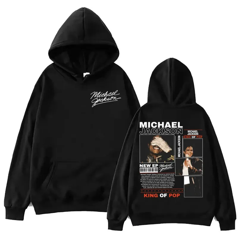Rock Singer Michael Jackson Merch Hoodies Men Women Fashion Vintage Hooded Sweatshirts High Quality Fleece Oversized Pullovers — image 1