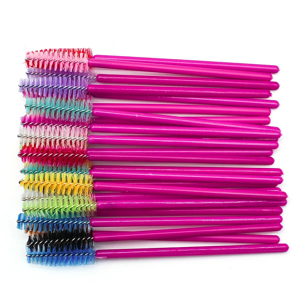 50pcs Disposable Eyelash Brushes Extension Rose Red Eyebrow Brush Mascara Wand Eye Lashes Cosmetic Tool Set Makeup Beauty — image 6