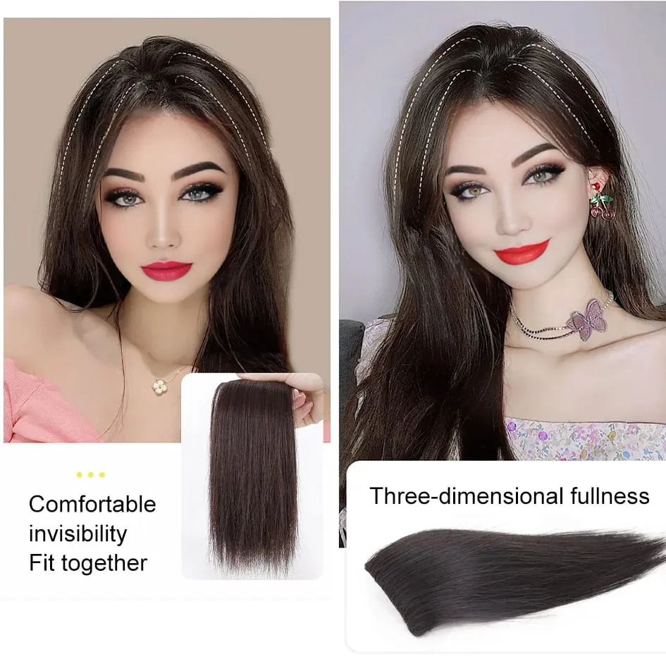 Synthetic 2 pieces/set of wig pads hair extensions opening and top replacement pieces replacement artifact
