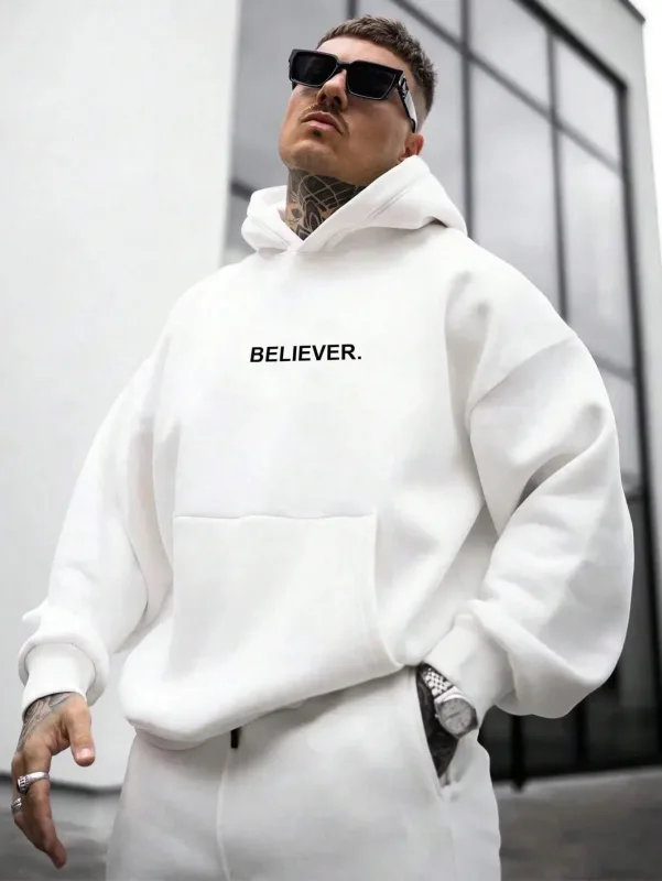 20256 Autumn Winter Hoodie Believer Letter Print Men's Sport Casual Sweatshirts Hoodie Women Fashion Harajuku Oversized Hoodies — image 4