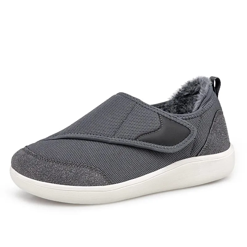 Winter Fur-lined Wide Box Toe Open Shoes for Elderly Men Women Diabetic Shoes Swollen Foot Fat Orthopedics Hallux Valgus Bunion — image 9