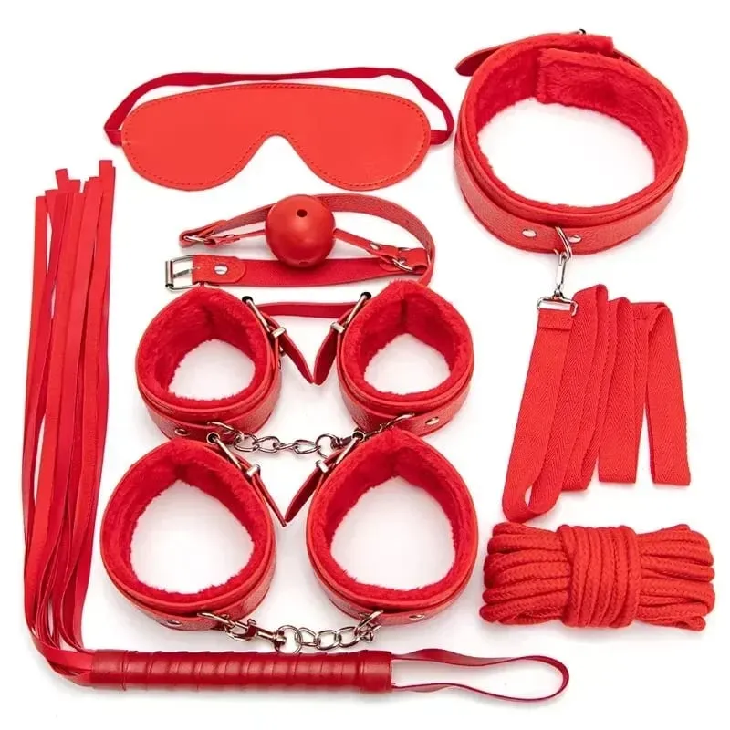 Sexy Toys for Cosplay Couples Adult Products 18 Handcuffs Erotic Accessories Bondage Hemp Rope Mask Sex SM BDSM Bondage Kit Set — image 8