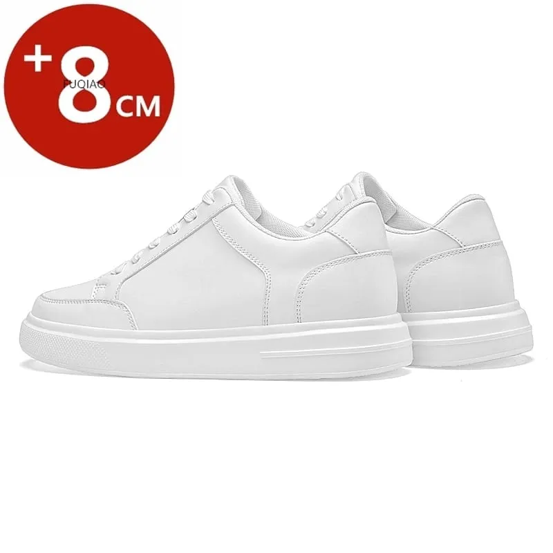Men Sneakers Elevator Shoes Women Breathable Sports Casual Board Shoes Comfortable Platform Hidden Inner Heightening Shoes 8cm — image 3