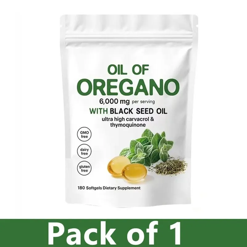 Oil of Oregano Softgels with Black Seed Oil 6000mg - Oregano Oil Capsules for Immune & Digestive Support - Non-GMO Gluten-Free — image 9
