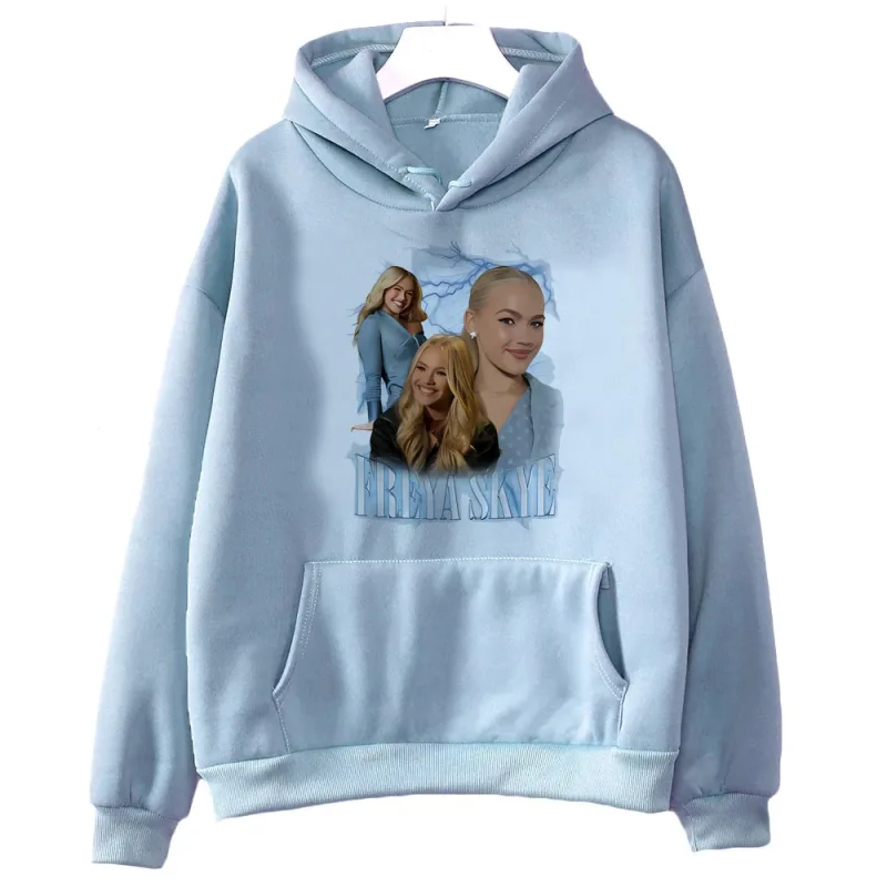 Freya Skye 2000s fashion hooded sweatshirt - Women's loose fit - Men's version. Cutecore. Suitable for both men and women. — image 22